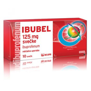 Ibubel 125 mg svečke (10 svečk)
