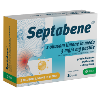 Septabene limona/med, 16 pastil